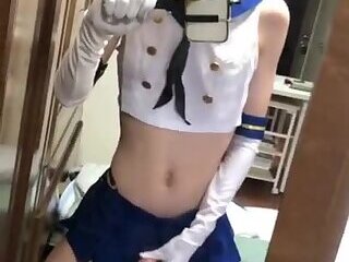 Japanese CD Nicola Masturbate in Shimakaze Cosplay 2